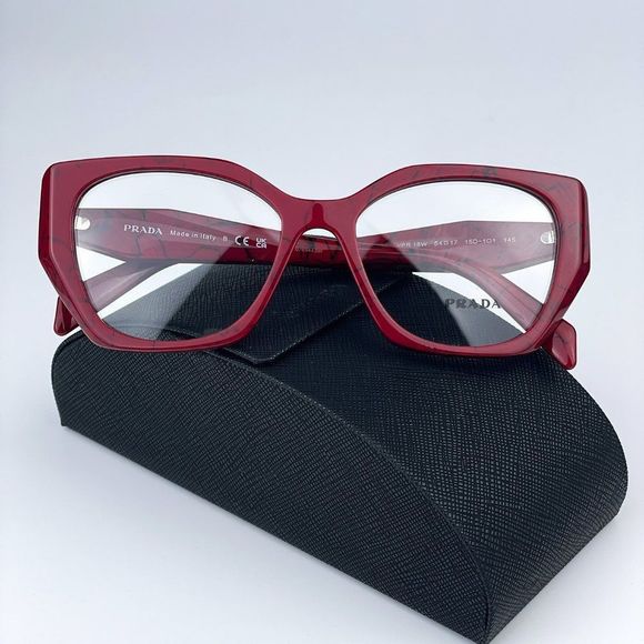 Prada PR18WV 15D1O1 Etruscan Red Marble  Cat Eye Women , very lightly used - Picture 1 of 10